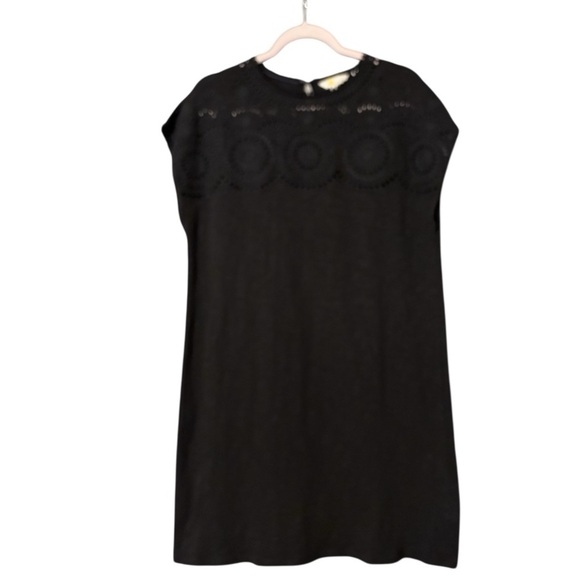 Boden Black Eyelet Mini Sheath Dress 100% Cotton. - Picture 3 of 6